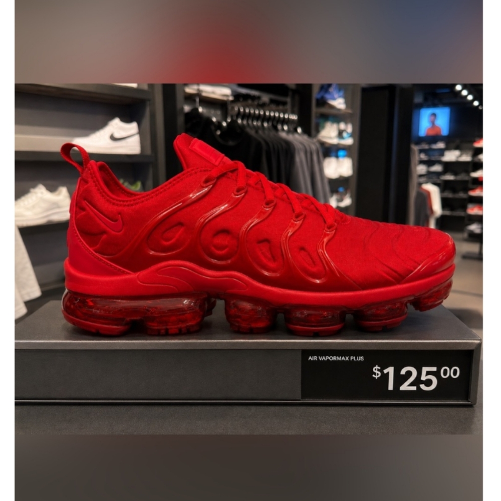 Nike Red VaporMax Plus Running Sneakers